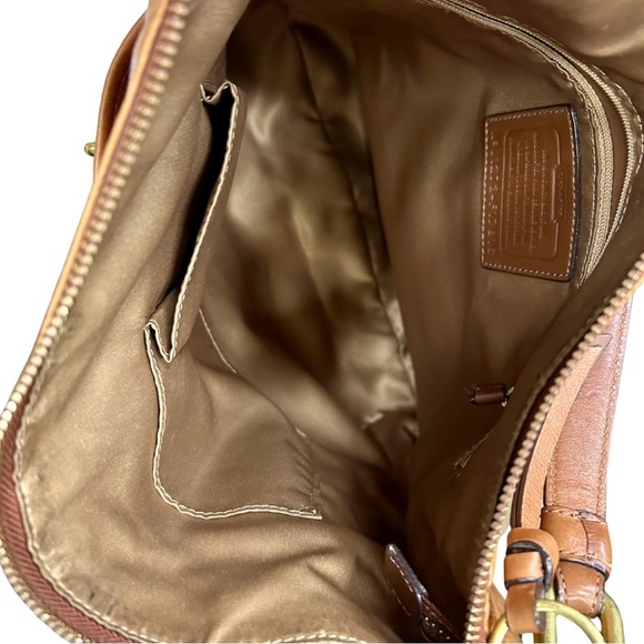 Coach Legacy Leather Hobo Shoulder Bag Camel F17816 - Picture 10 of 12